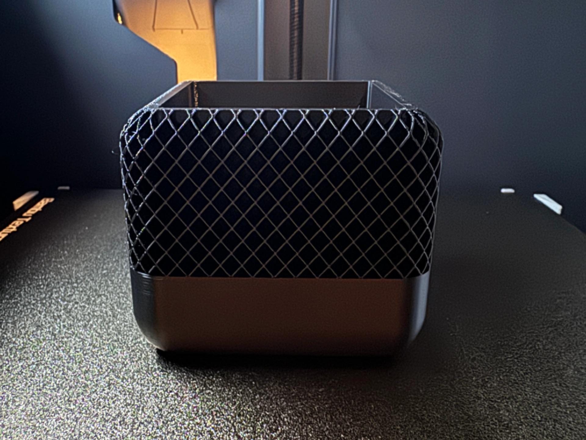 3D Printed Succulent Planter, Geometric Gyroid Mesh Pot, Minimalist Indoor Cactus Vase, Square PLA Plant Pot, Housewarming Gift