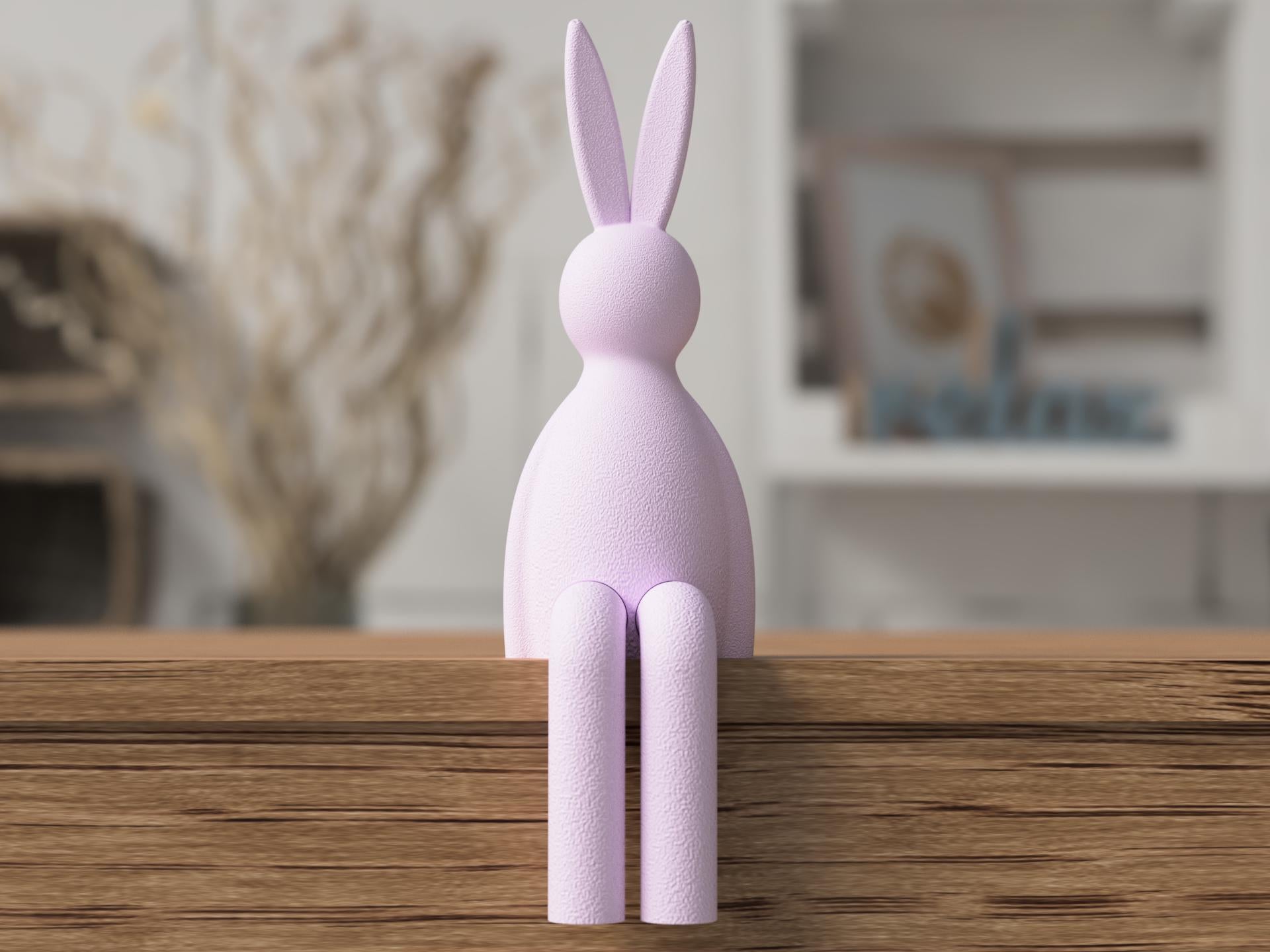 Minimalist Easter Bunny Shelf Decor – Modern Spring Rabbit