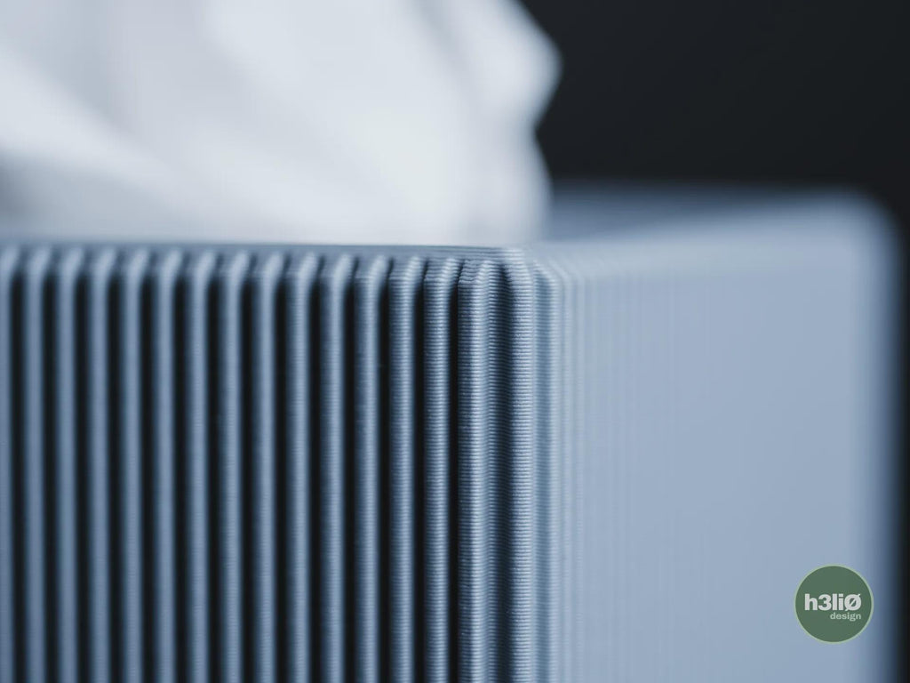 Modern Tissue Holder, Ribbed Kleenex Organizer, Minimalist Bathroom Accessory, Square & Rectangle Design