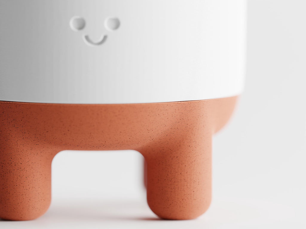 Melo Smiley Face Plant Pot with Legs | Two-Part Mix & Match Design