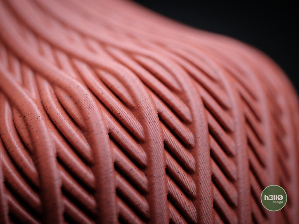 Spiral Vase, Minimalist Woven Texture Flower Vase, 3D Printed Vase