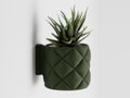 Quilted Wall Planter | Wall Mount + Drip Tray | Modern Boho Plant Decor | Inflated Fabric Pot