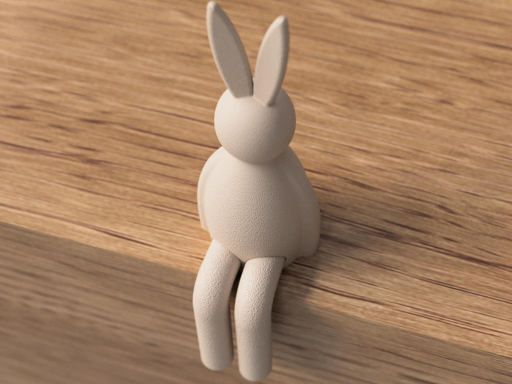 Minimalist Easter Bunny Shelf Decor – Modern Spring Rabbit