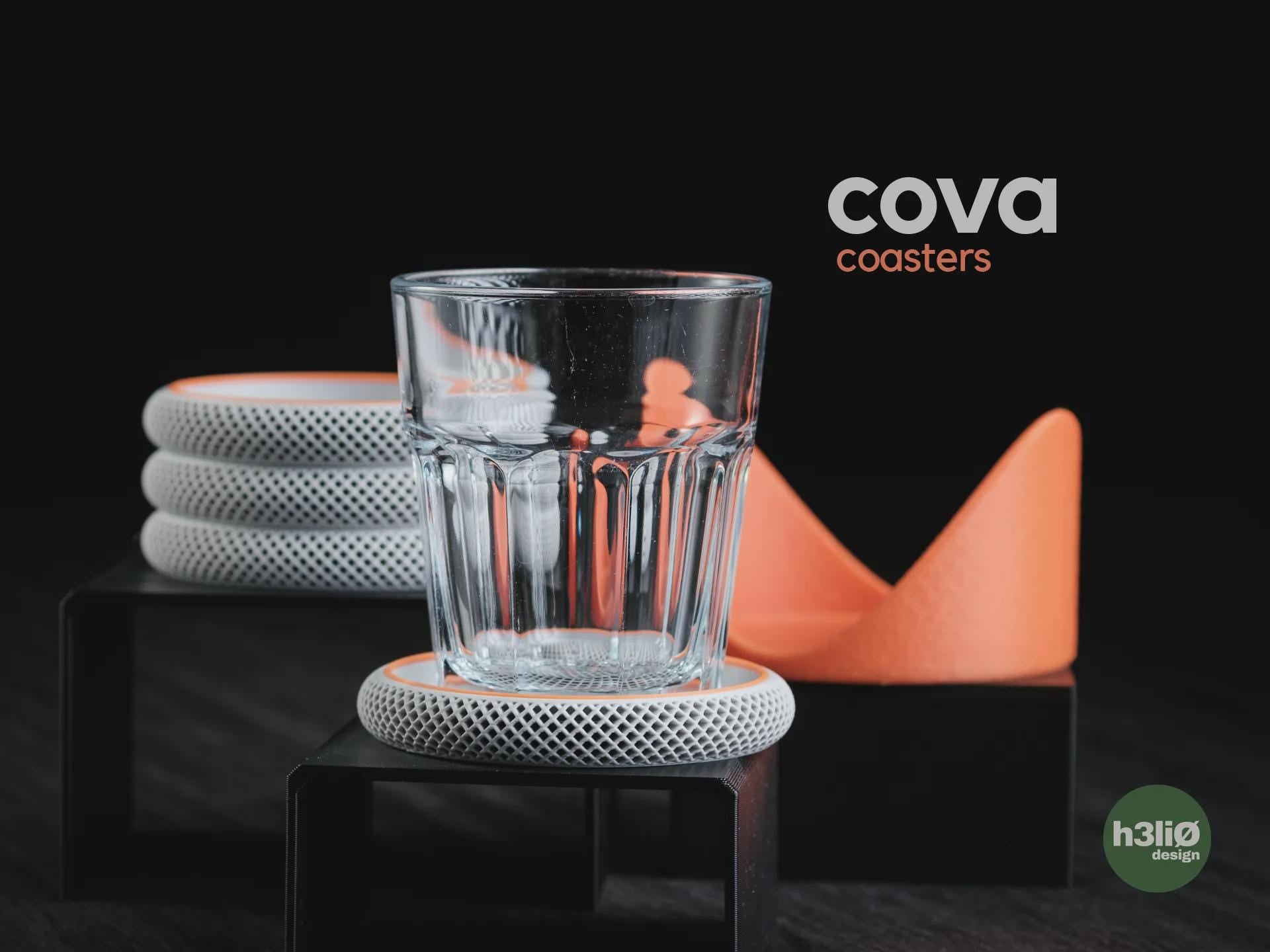 Geometric 3D Printed Coasters Set | Modern Minimalist Drinkware Holder