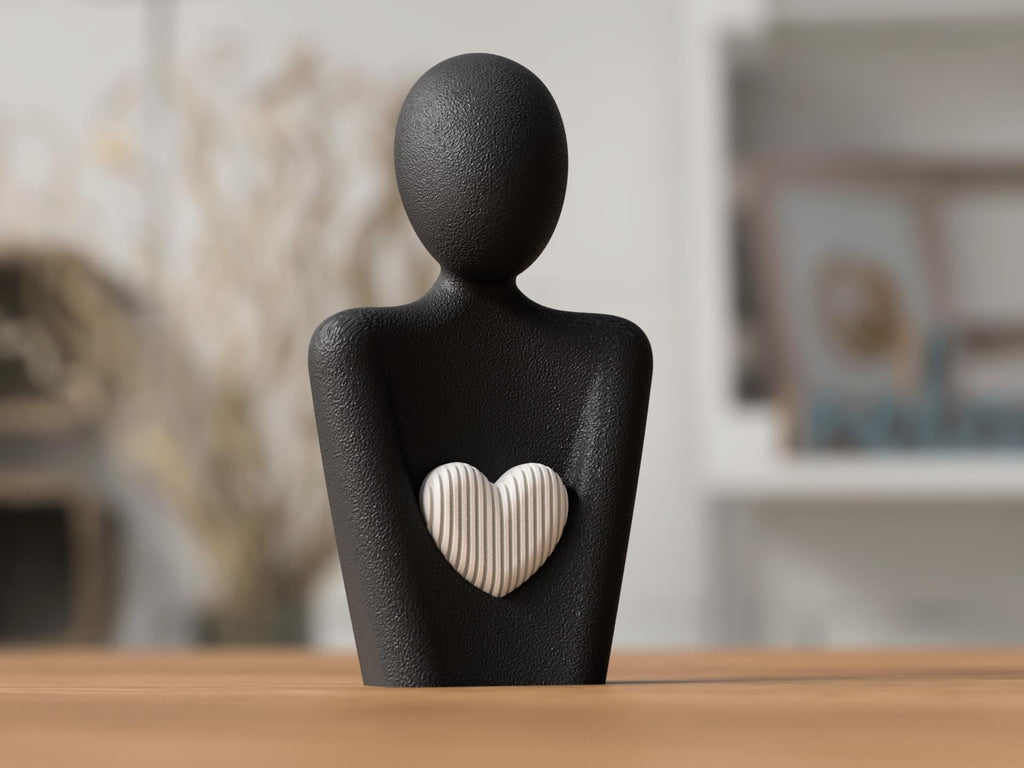 Modern Mother's Day Statue | Minimalist Heart Sculpture | Home Decor | Gift for Mum