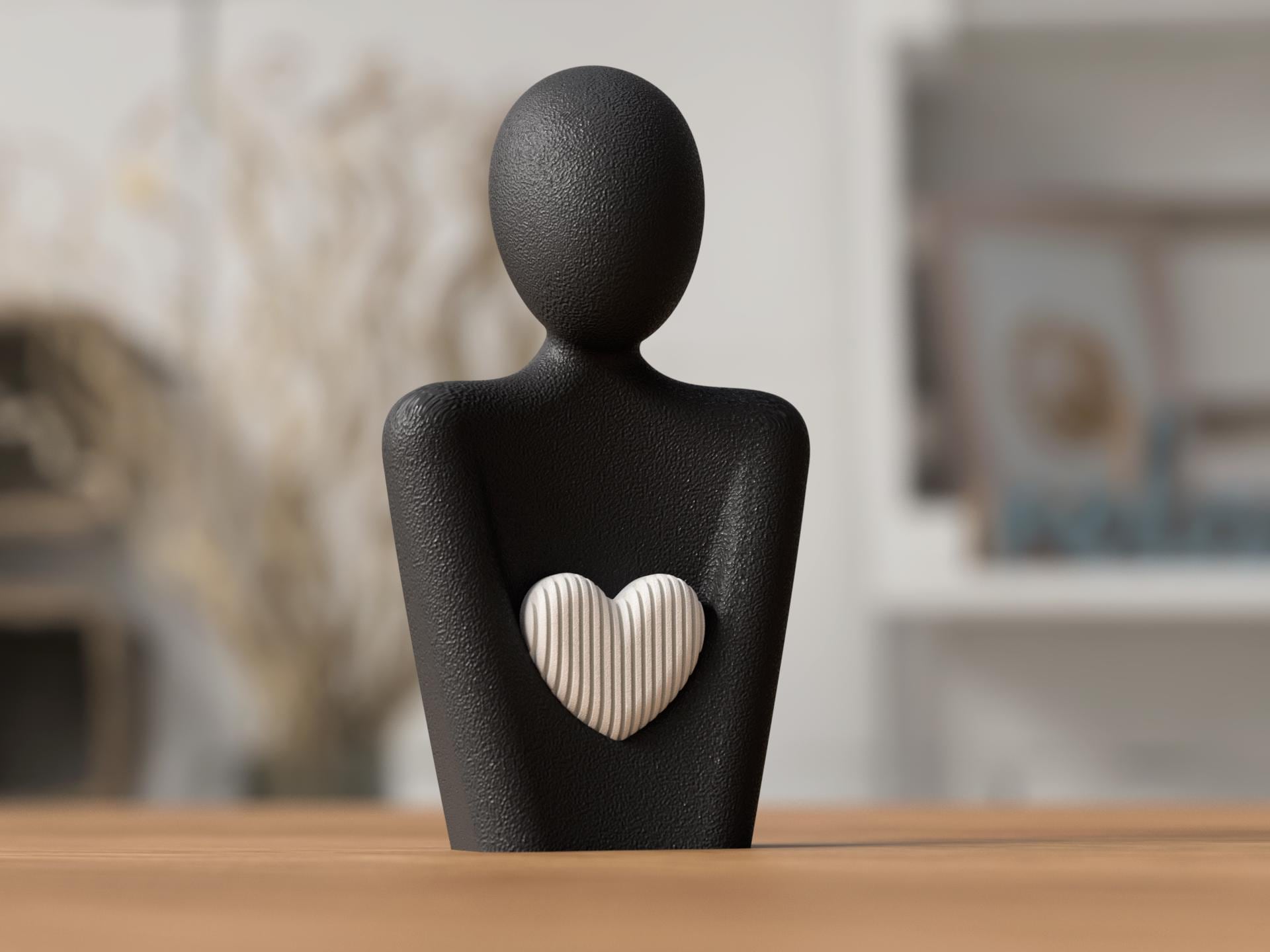 Modern Mother's Day Statue | Minimalist Heart Sculpture | Home Decor | Gift for Mum