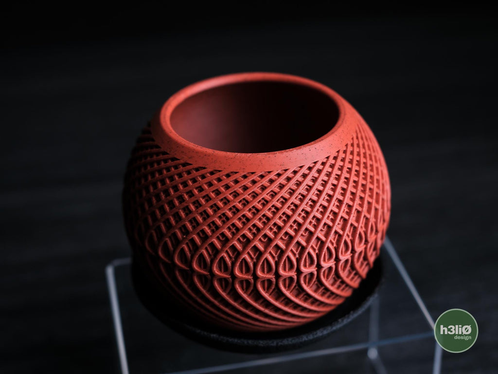 Kinetic Geometric Planter with Drip Tray, 3D Printed Modern Home Decor