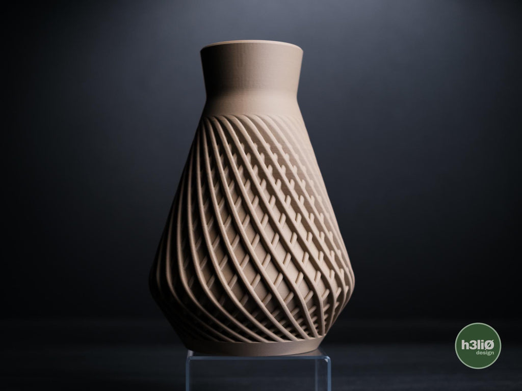 Influx Vase, 3D Printed Minimalist Vase, Sculptural Decor,  Large Neutral Home Accent