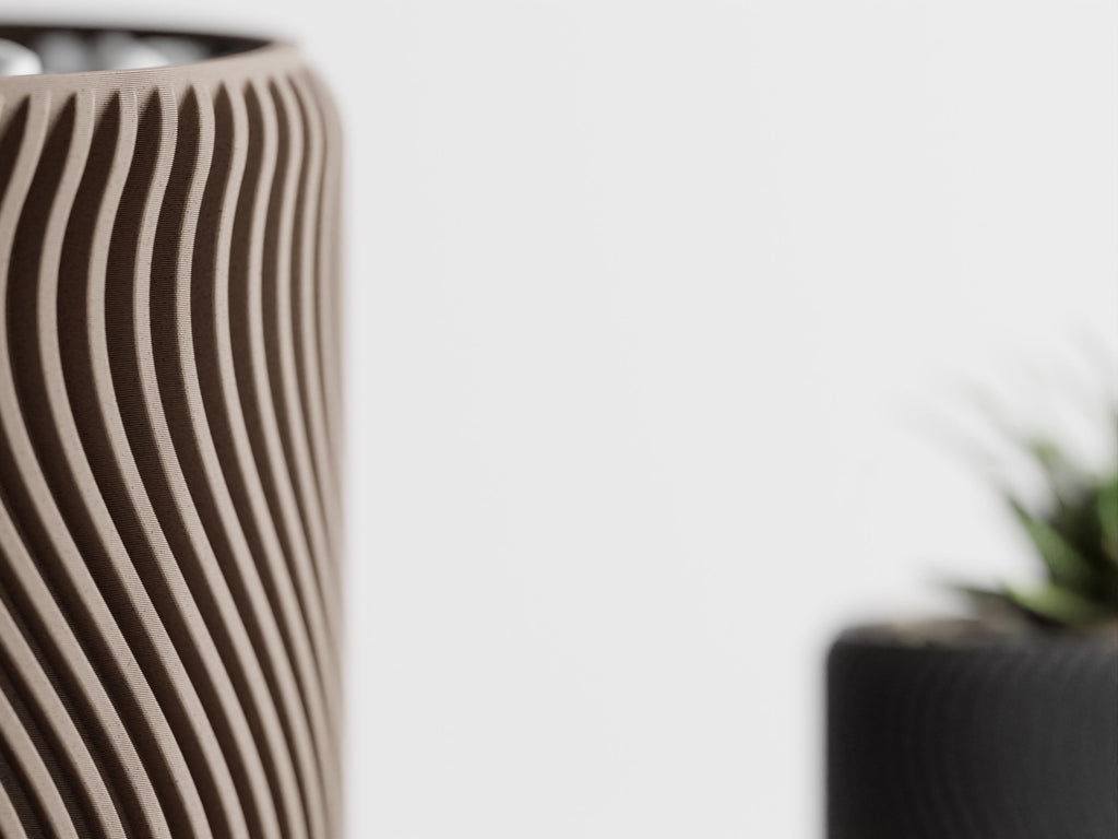 Planter with Wave Texture | Minimalist Indoor Planter | Succulent Pot | Home Decor Gift