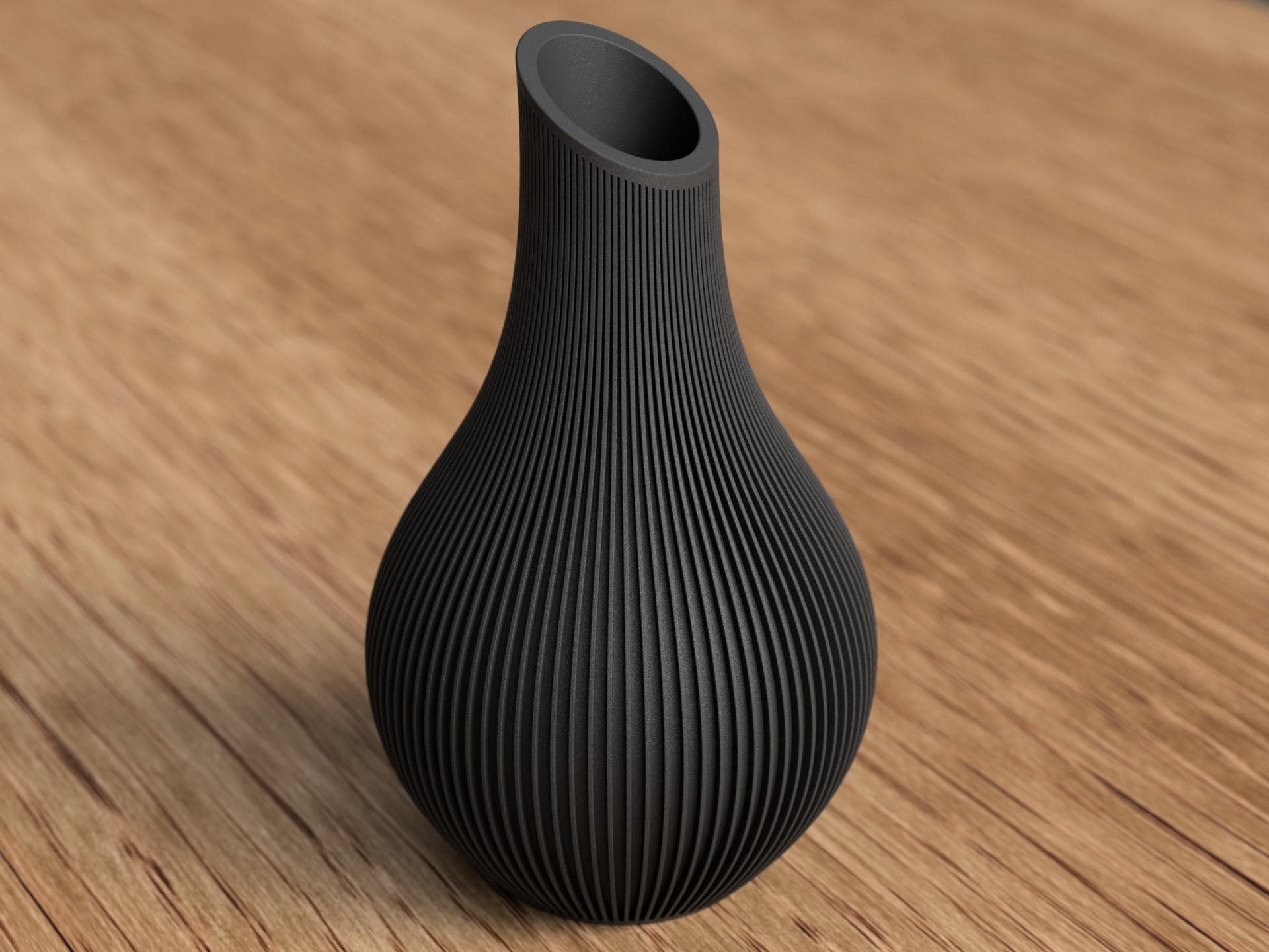 Shizu Japandi Ribbed Vase, Modern Scandinavian Minimalist Decor