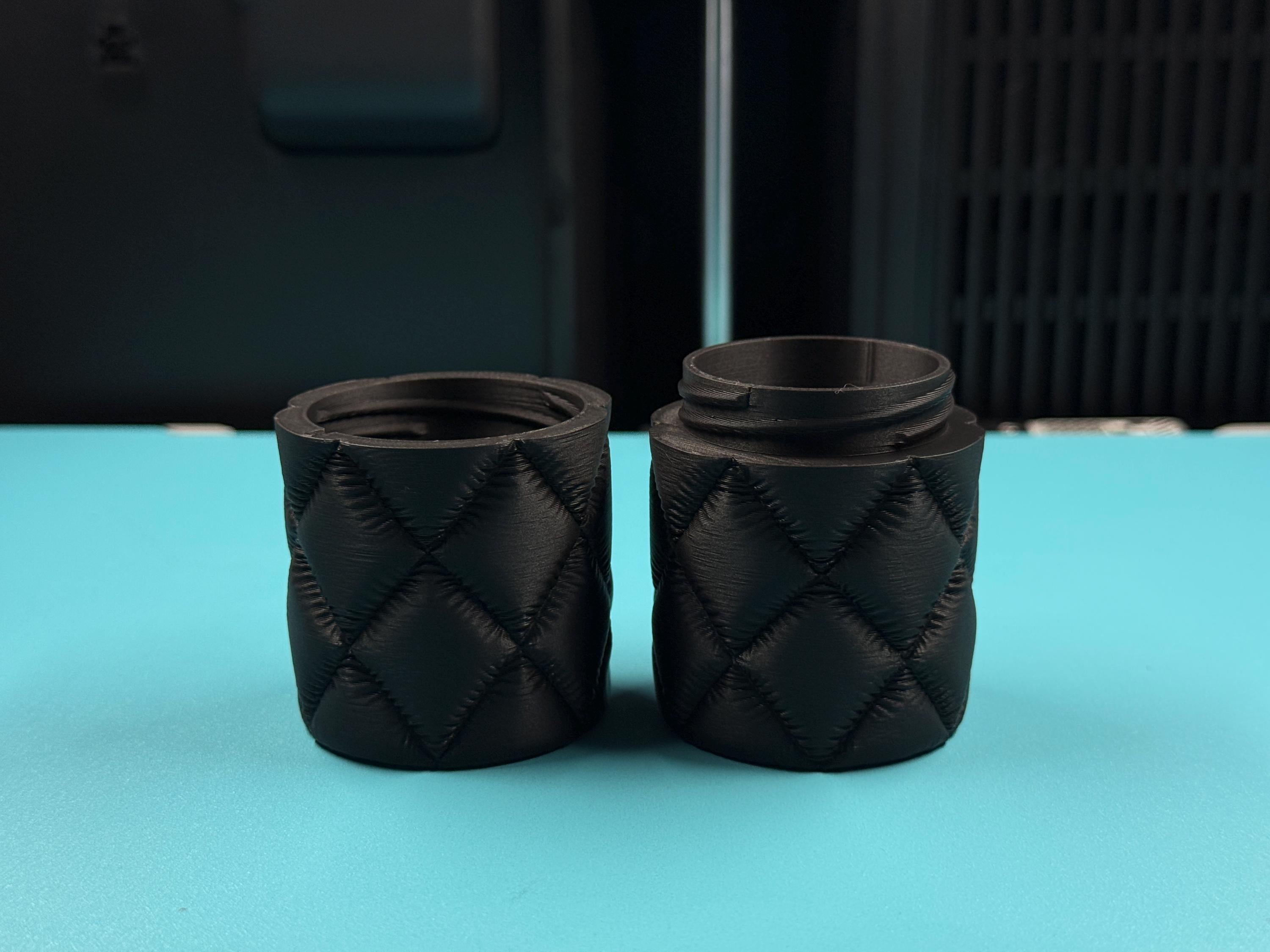Quilted Toothbrush Travel Case, 3D Printed Toothbrush Holder, Cotton Swab Container, Minimalist Bathroom Organiser