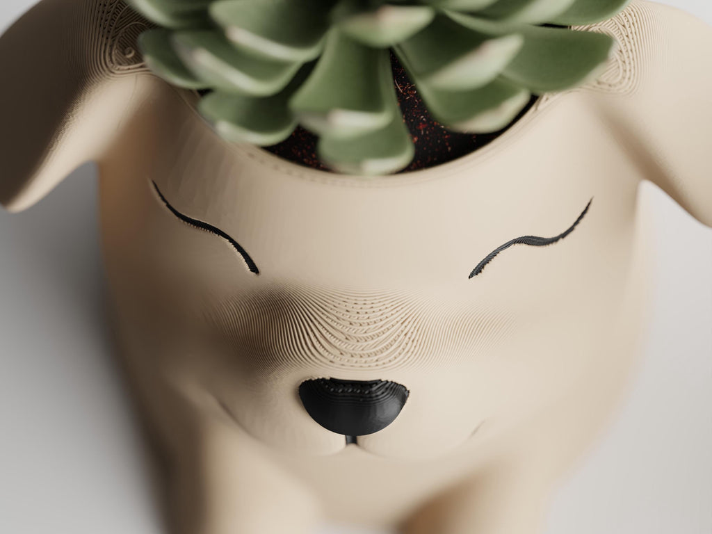 Puppy Planter – Succulent Pot, Gift for Dog Lovers, Desk Decor, Indoor Planter
