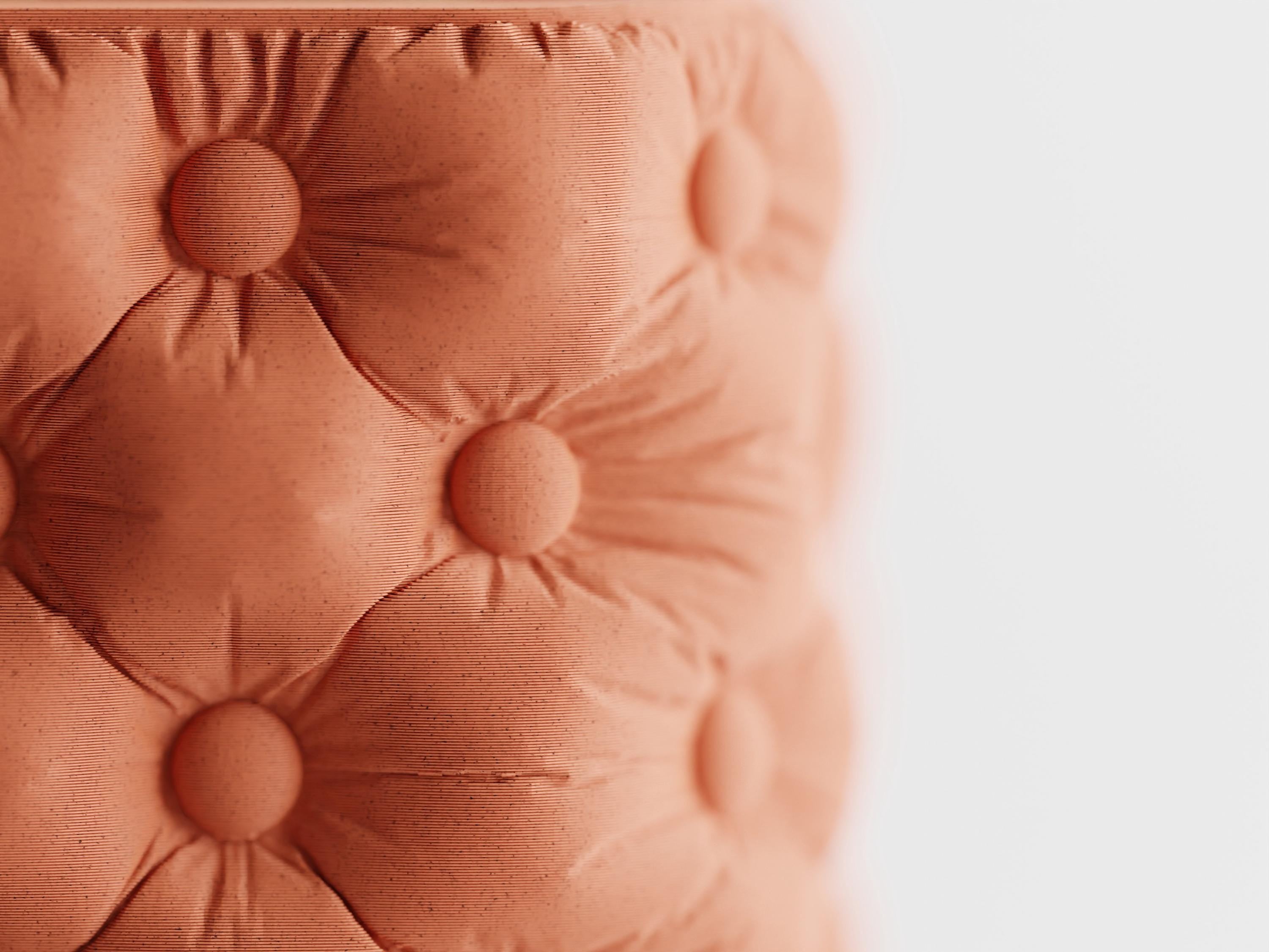 Chesterfield Style Tufted Button Planter, 3D Printed Quilted Succulent Pot