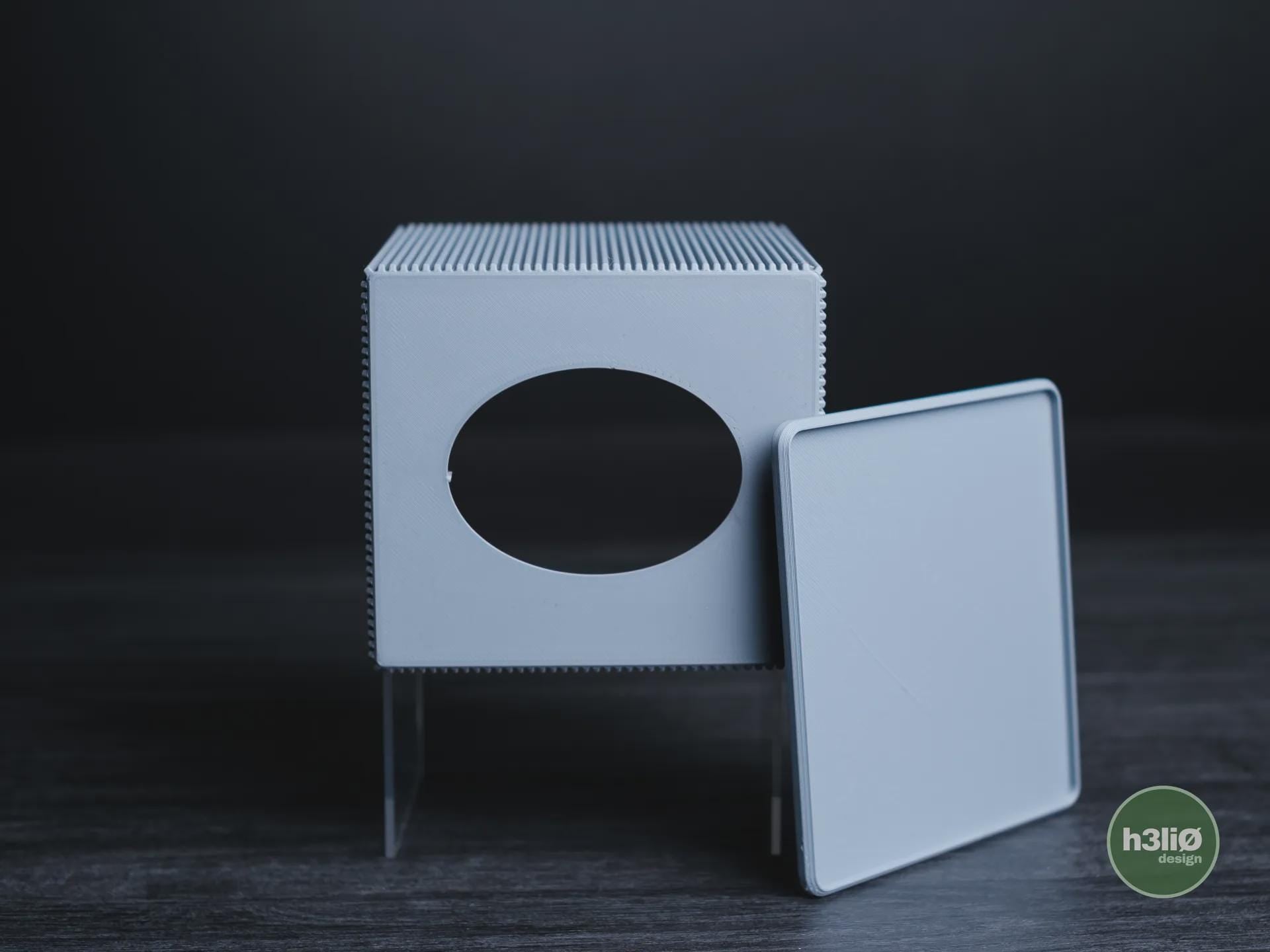 Modern Tissue Holder, Ribbed Kleenex Organizer, Minimalist Bathroom Accessory, Square & Rectangle Design