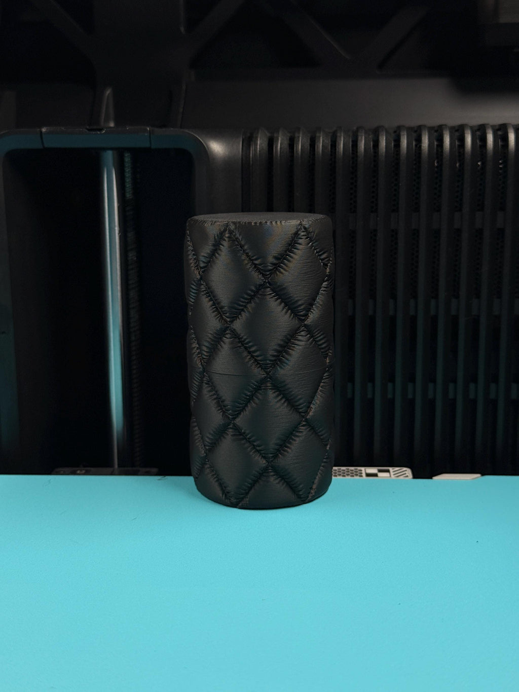 Quilted Toothbrush Travel Case, 3D Printed Toothbrush Holder, Cotton Swab Container, Minimalist Bathroom Organiser
