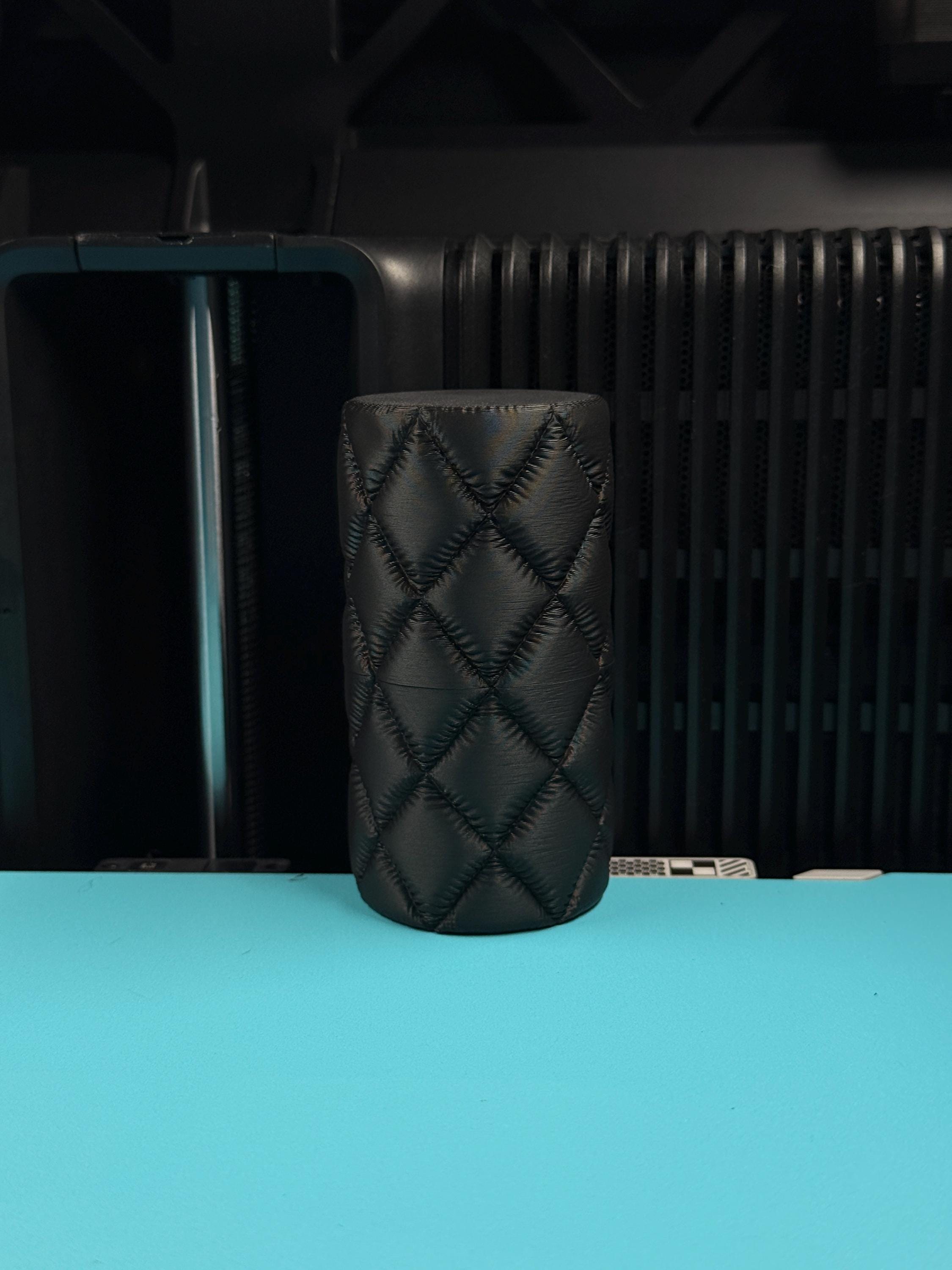 Quilted Toothbrush Travel Case, 3D Printed Toothbrush Holder, Cotton Swab Container, Minimalist Bathroom Organiser
