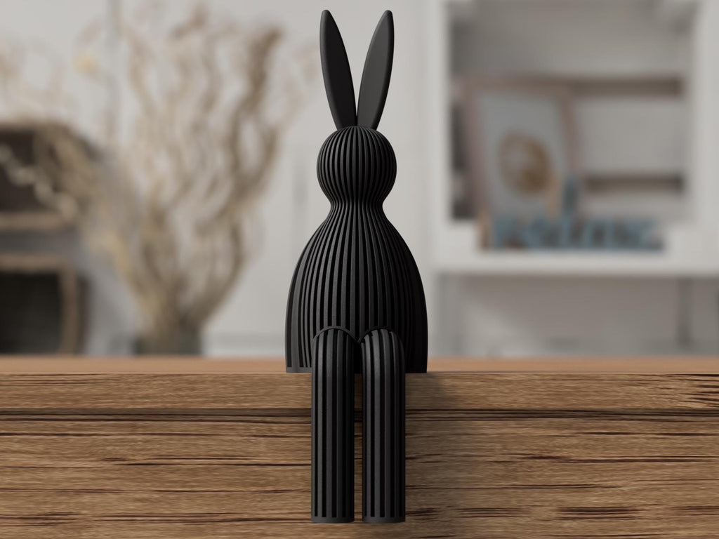 Minimalist Easter Bunny Shelf Decor – Modern Spring Rabbit