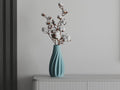 Minimalist 3D Printed Vase, Decorative Flower Vase, Scandinavian Home Decor