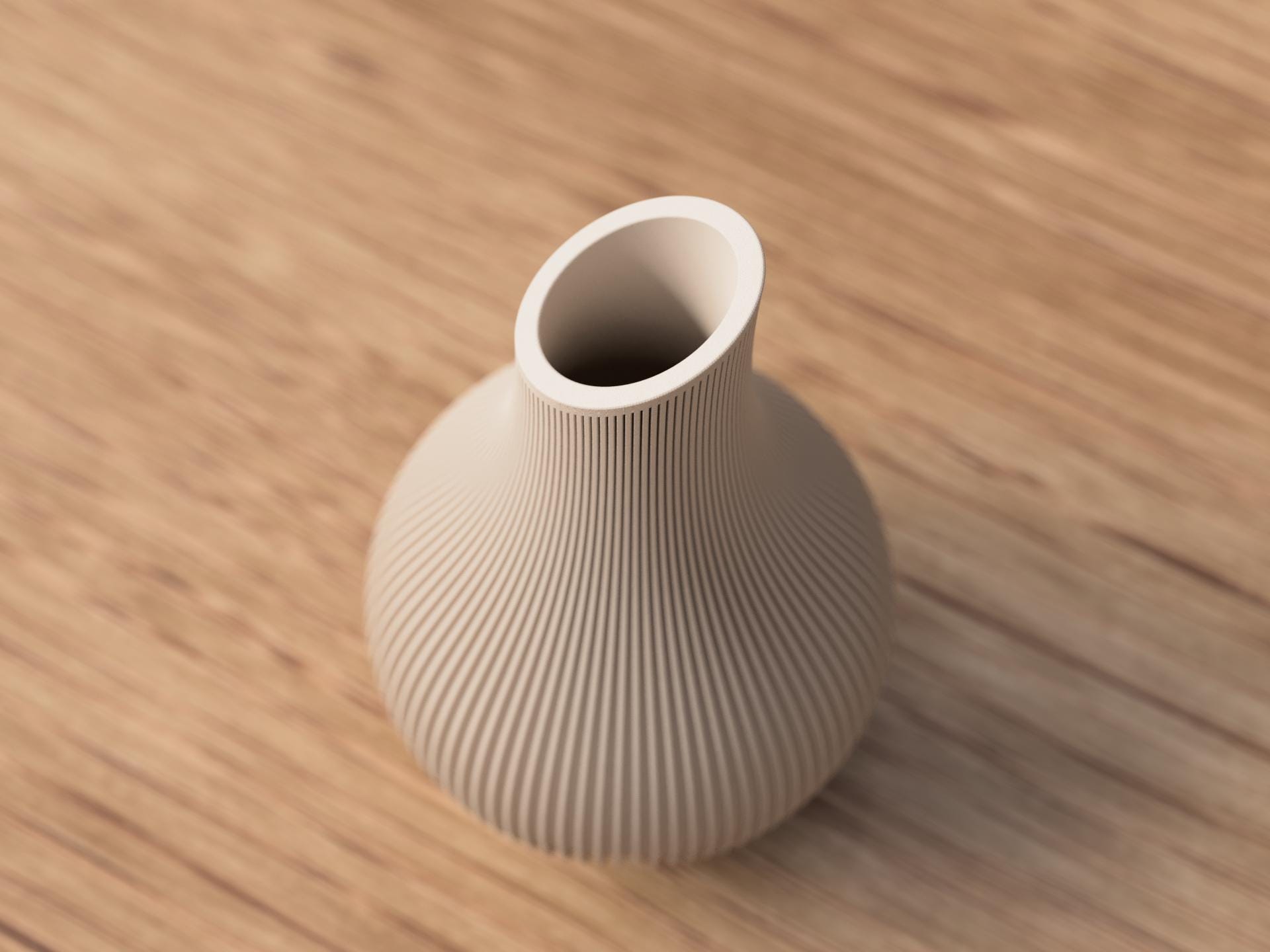 Shizu Japandi Ribbed Vase, Modern Scandinavian Minimalist Decor