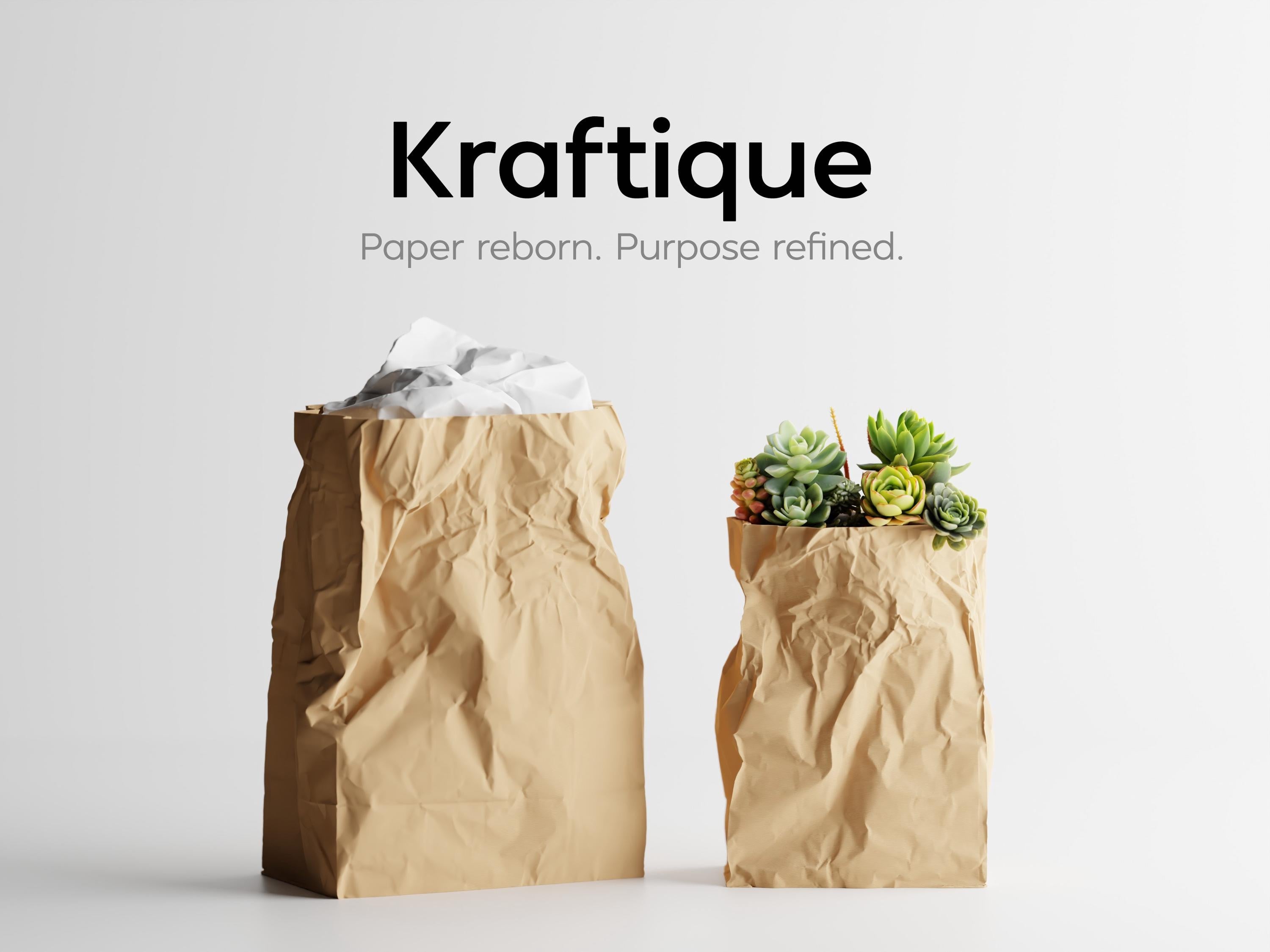 Crumpled Paper Bag Planter | Modern Sculptural 3D Printed Pot for Succulents