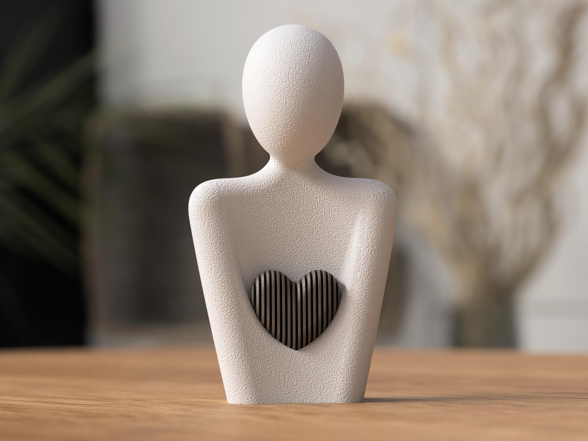 Modern Mother's Day Statue | Minimalist Heart Sculpture | Home Decor | Gift for Mum