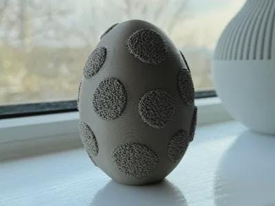 Textured Scandinavian Spring Decor | 3D Printed Easter Egg