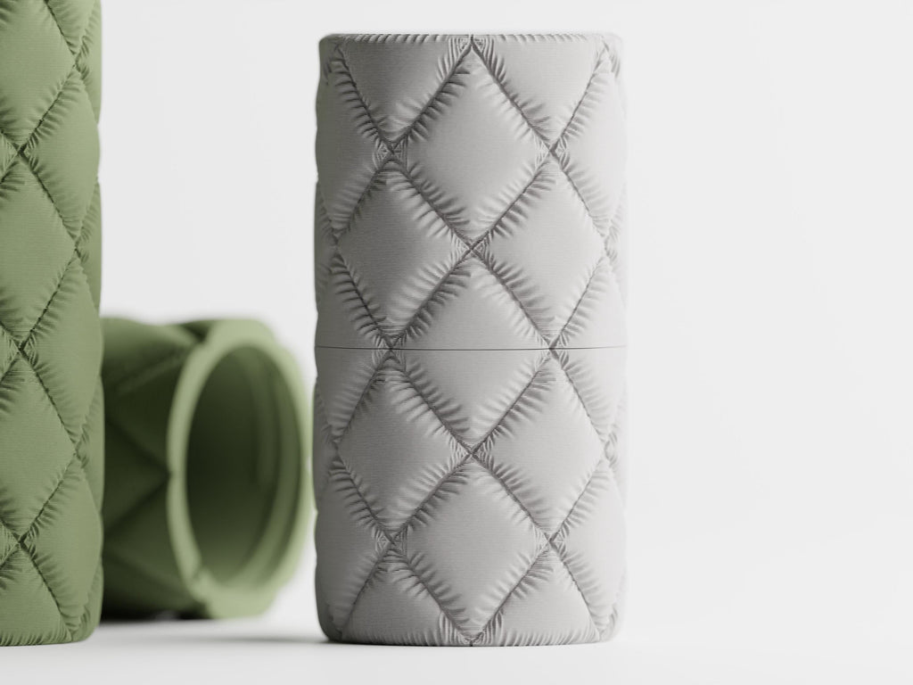 Quilted Toothbrush Travel Case, 3D Printed Toothbrush Holder, Cotton Swab Container, Minimalist Bathroom Organiser