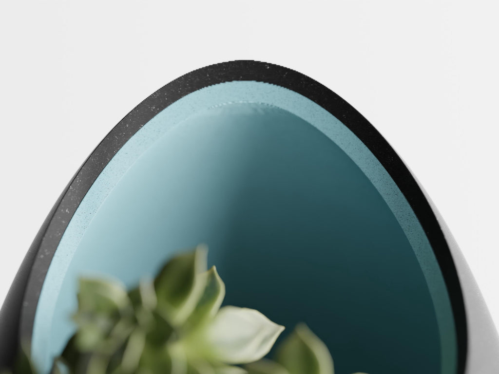 Modern Egg Succulent Planter, Minimalist Cactus Pot, Two-Part Decorative Planter