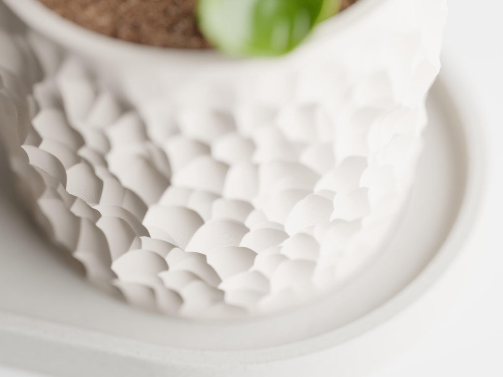 Piccola Trio Planter Set with Tray – Modern Textured Succulent Pots | Minimalist Indoor Plant Decor