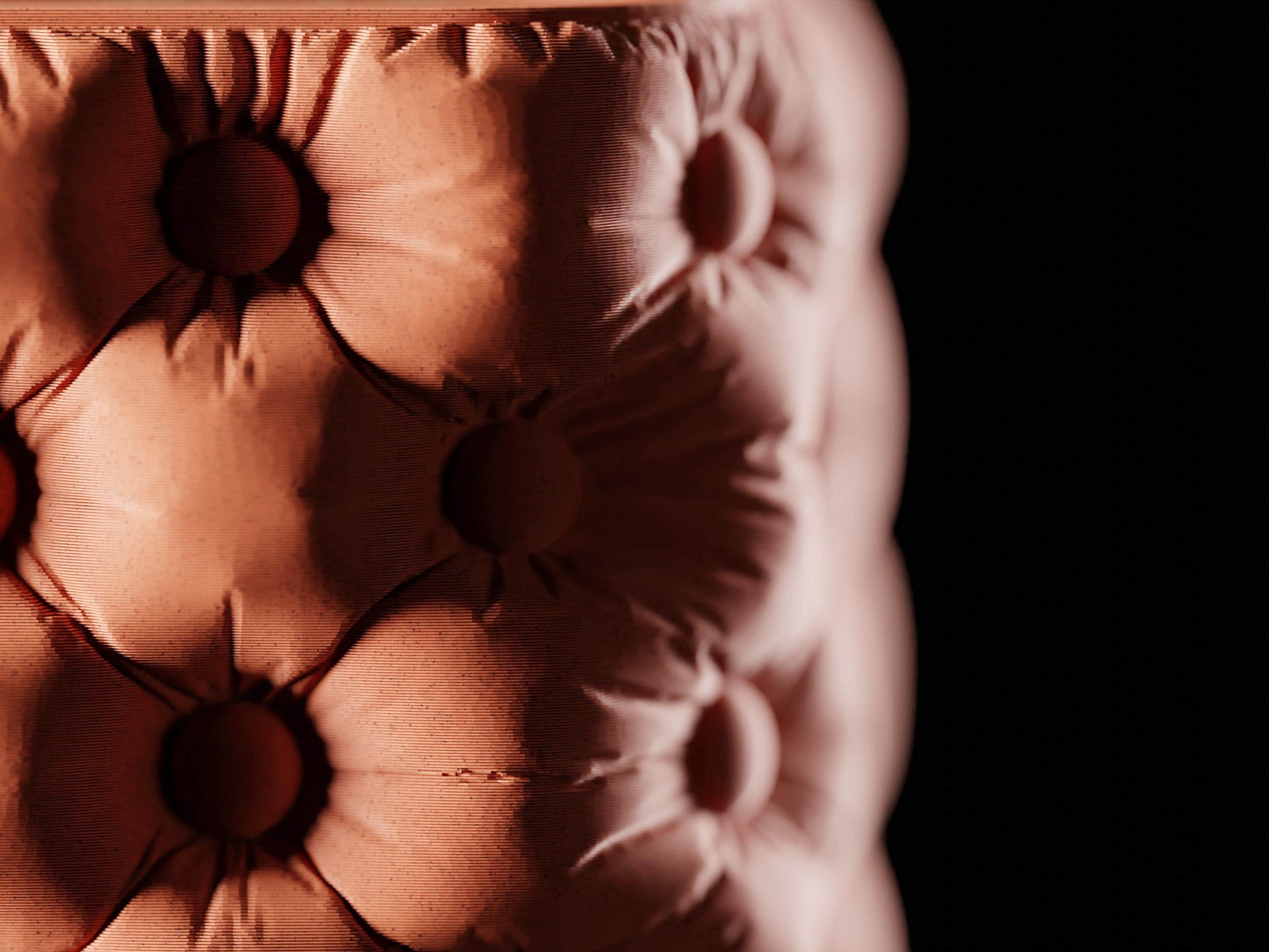 Chesterfield Style Tufted Button Planter, 3D Printed Quilted Succulent Pot
