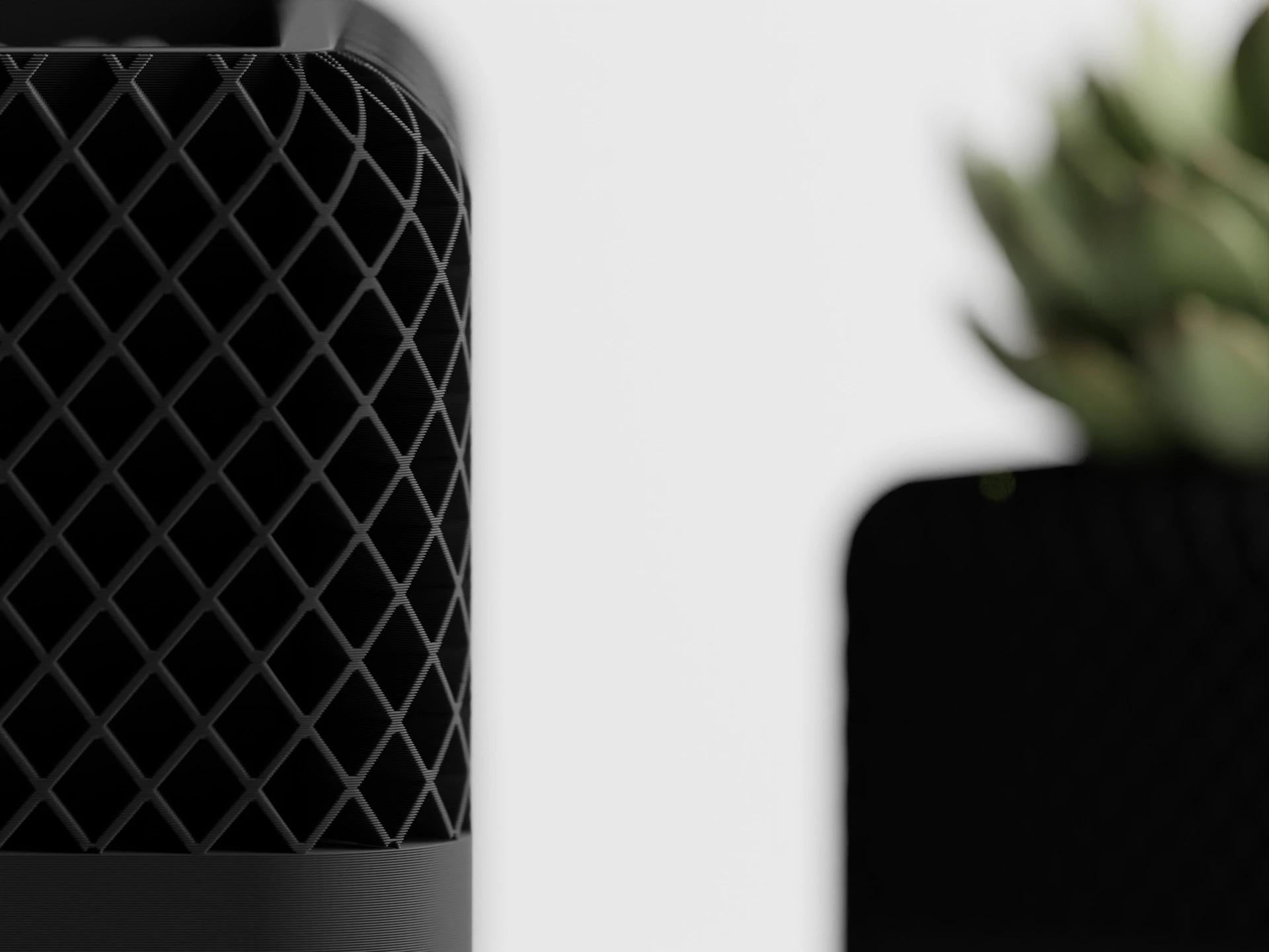 3D Printed Succulent Planter, Geometric Gyroid Mesh Pot, Minimalist Indoor Cactus Vase, Square PLA Plant Pot, Housewarming Gift