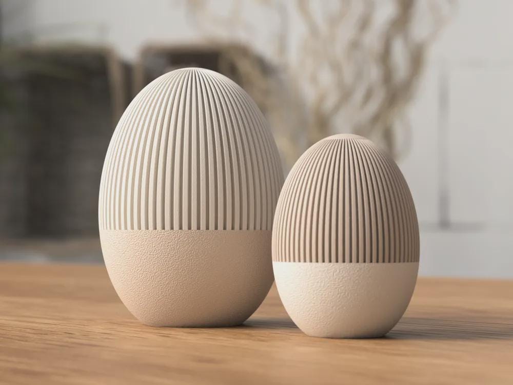 Easter Eggs Container, Bunny Ear Storage Box, Minimalist Egg Holder, 3D Printed Easter Gift