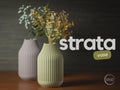 Strata Ribbed Vase | Matte Decorative Flower Decor