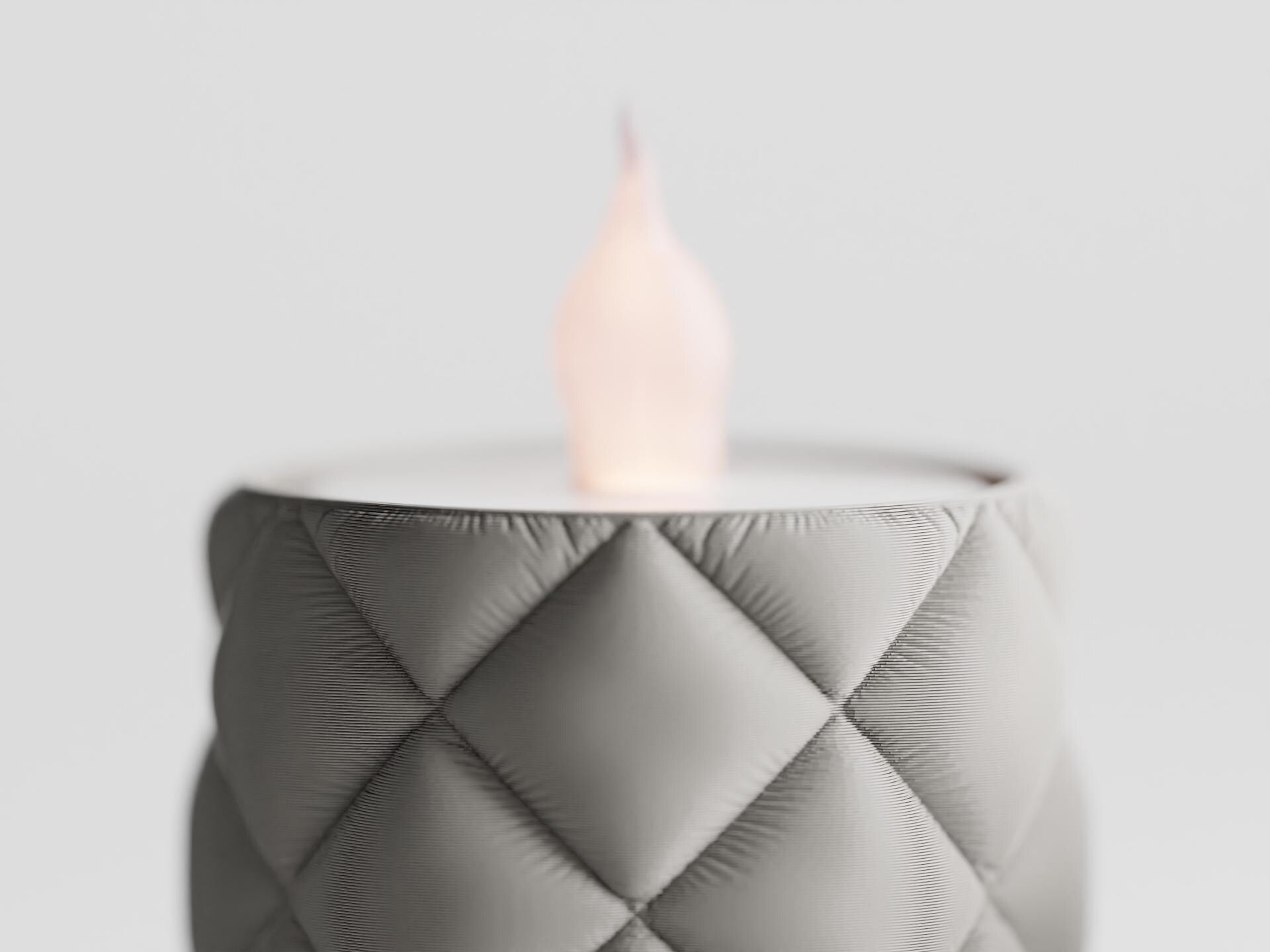 Quilted LED Tea light Holder | Modern Candle Decor | 3D Printed | Minimalist Home Accent