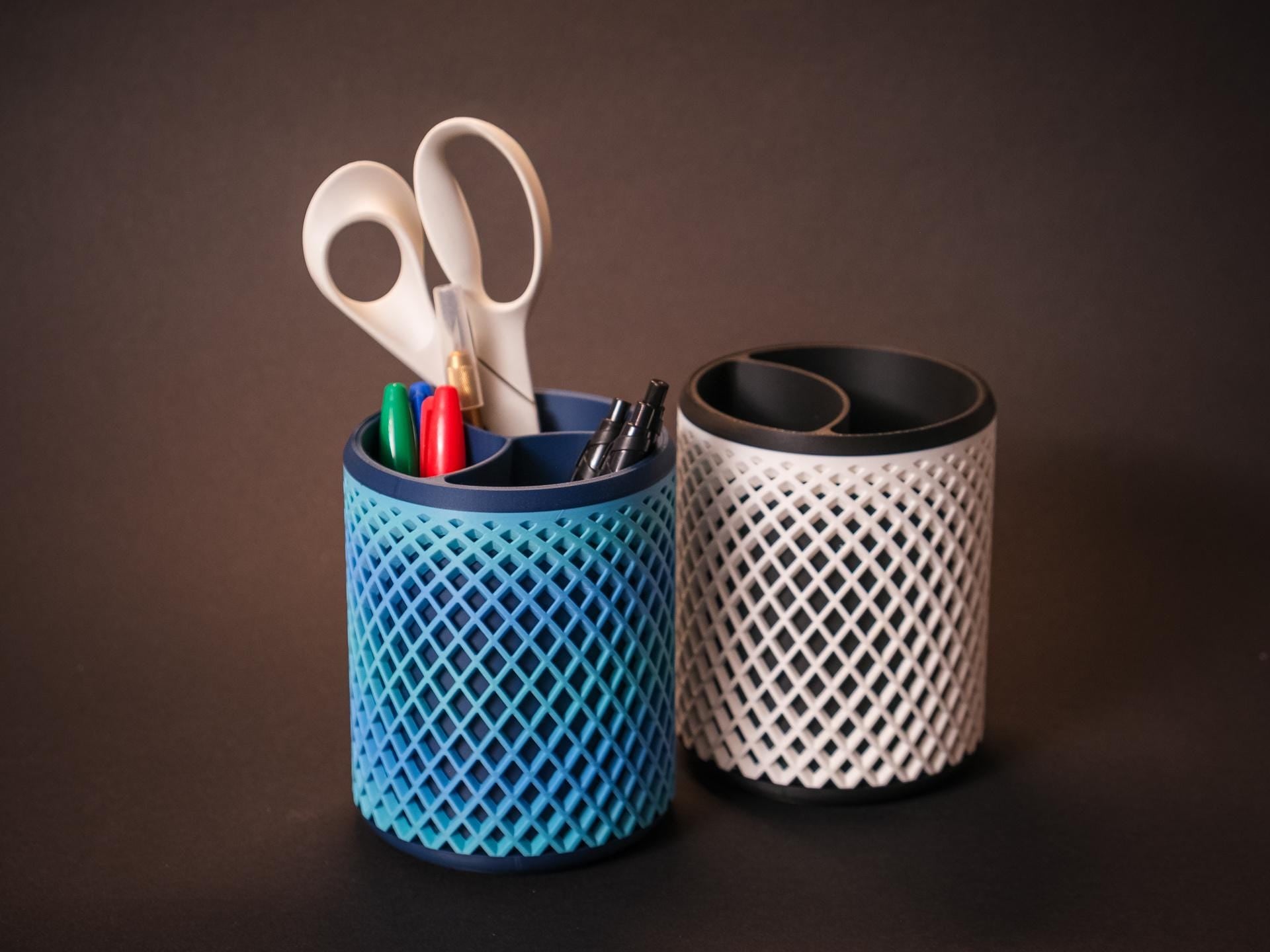Rotating Desk Organizer, Pencil Holder, Modern Office Storage, Desk Accessory, Gift for Him Her