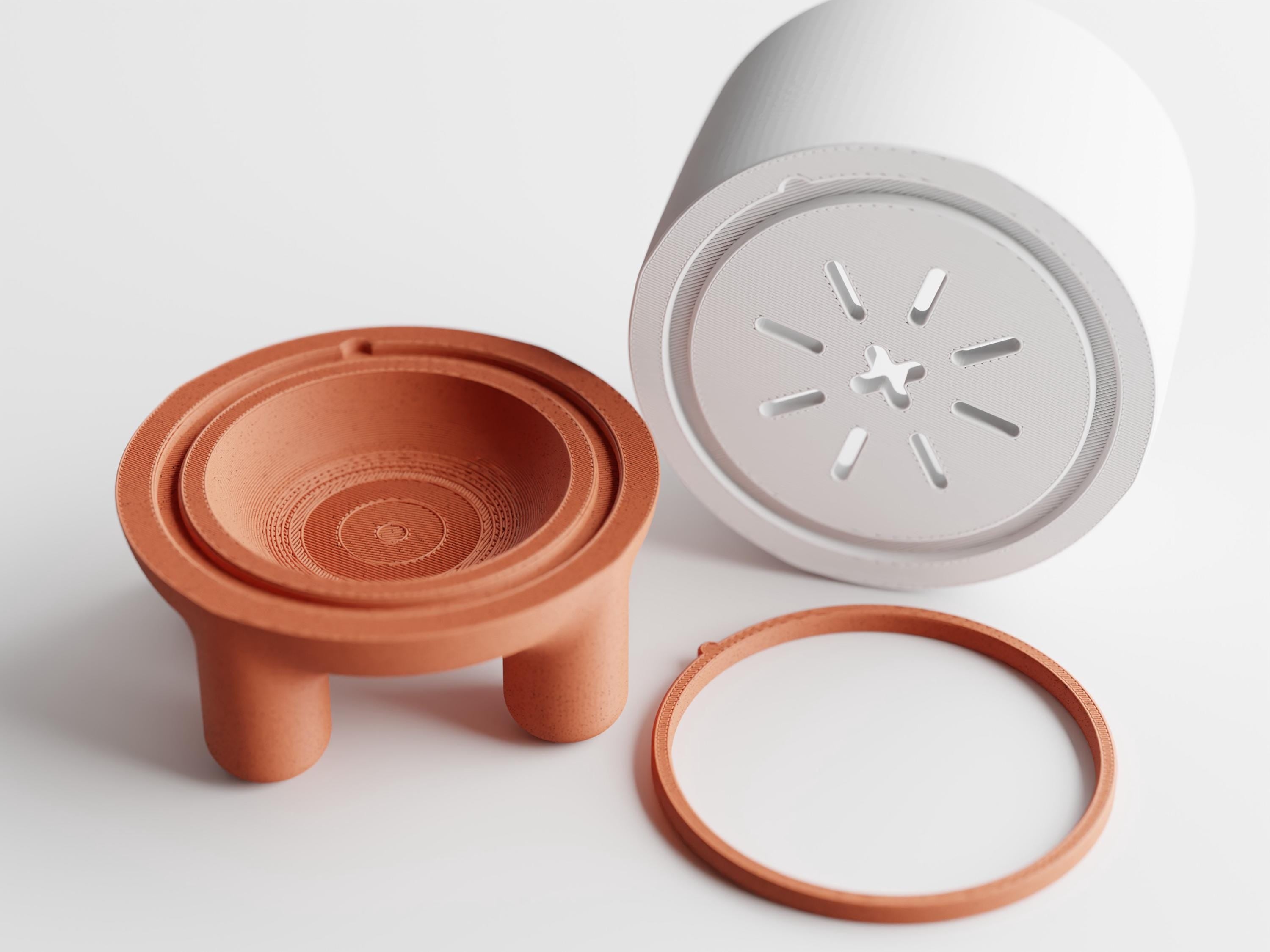 Melo Smiley Face Plant Pot with Legs | Two-Part Mix & Match Design