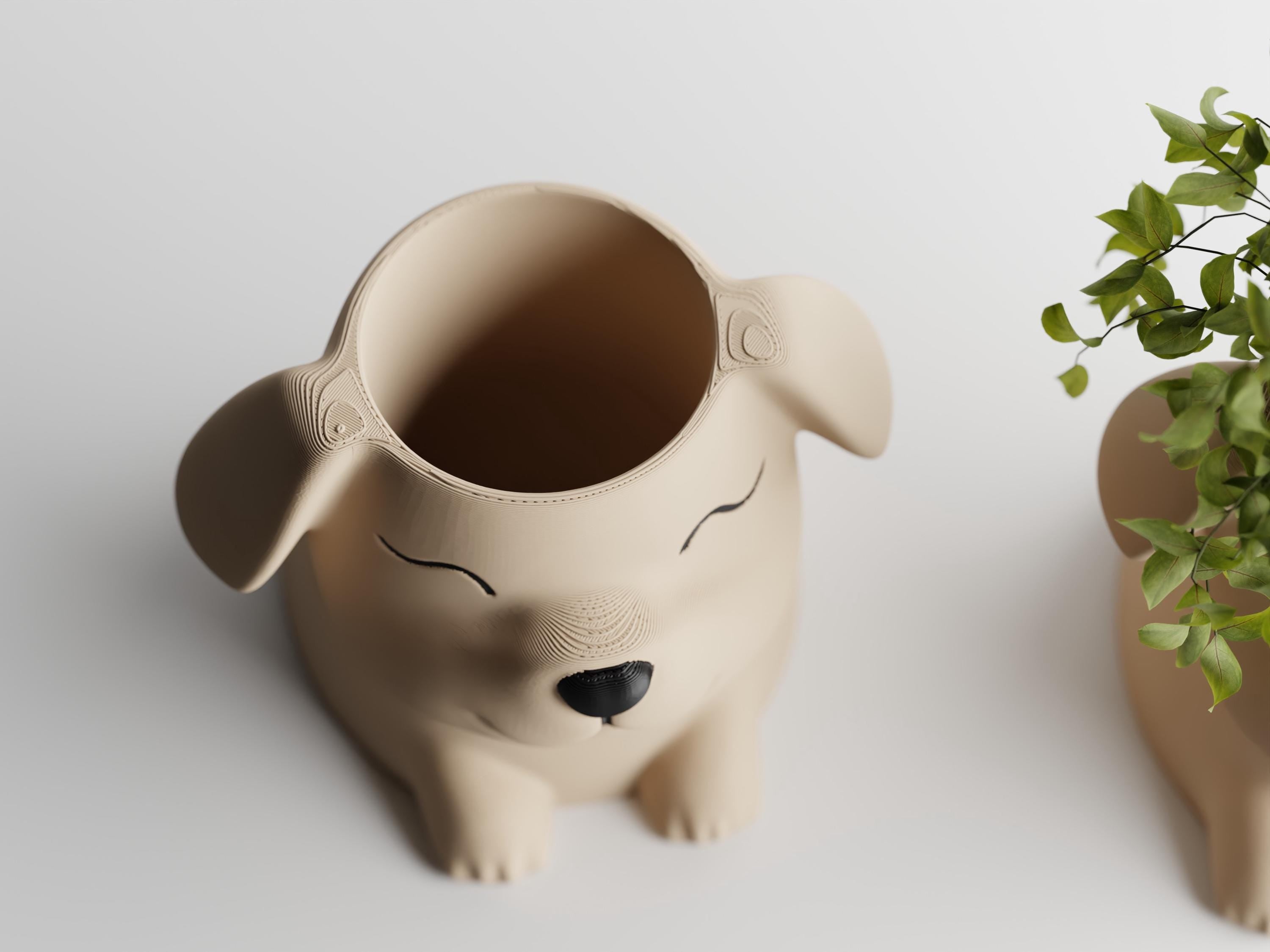 Puppy Planter – Succulent Pot, Gift for Dog Lovers, Desk Decor, Indoor Planter