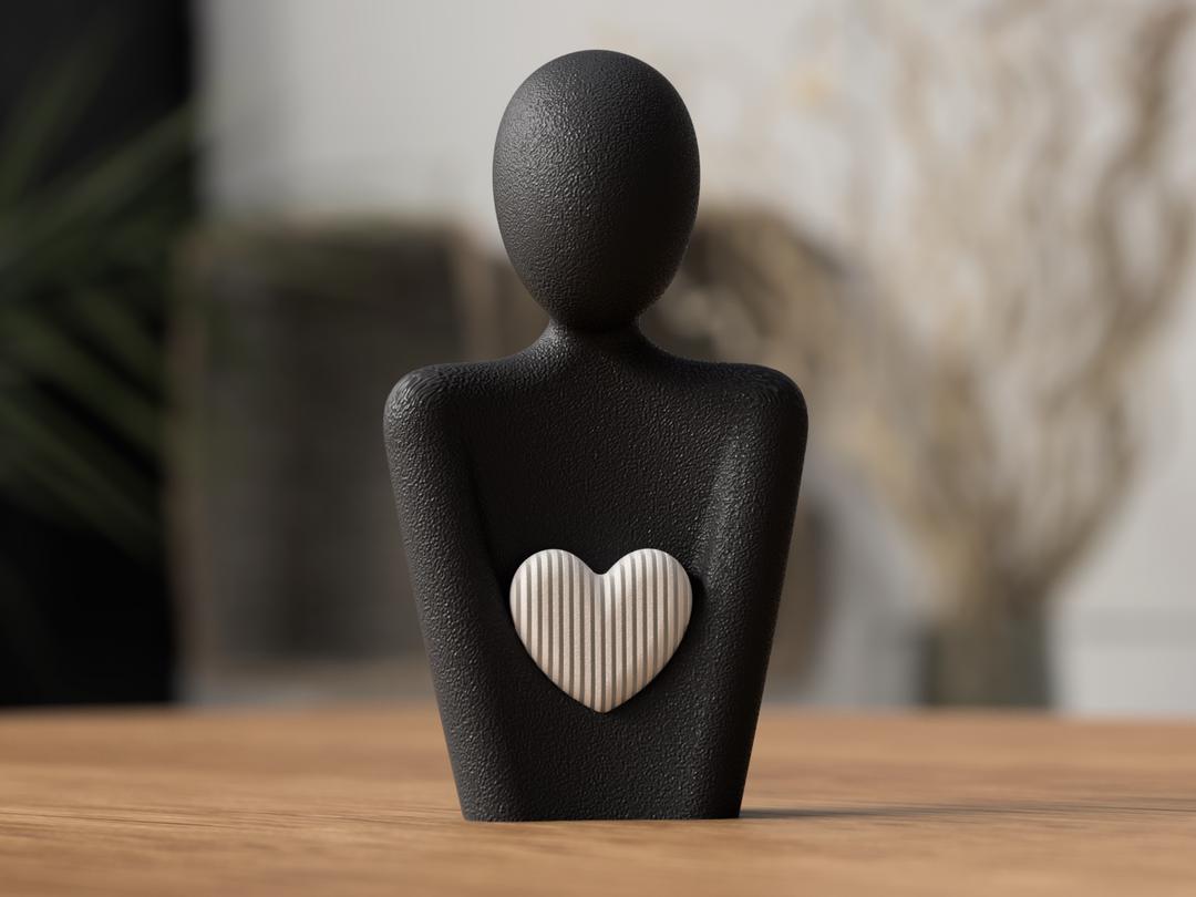 Modern Mother's Day Statue | Minimalist Heart Sculpture | Home Decor | Gift for Mum