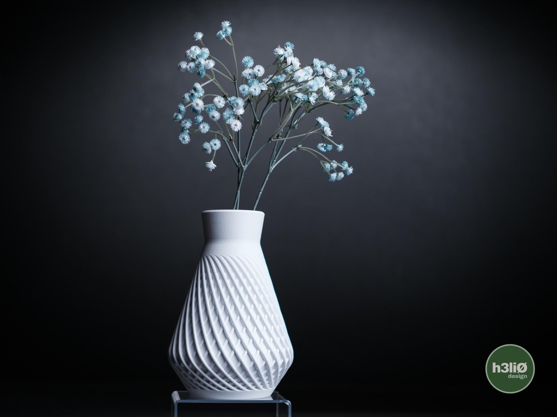 Influx Vase, 3D Printed Minimalist Vase, Sculptural Decor,  Large Neutral Home Accent