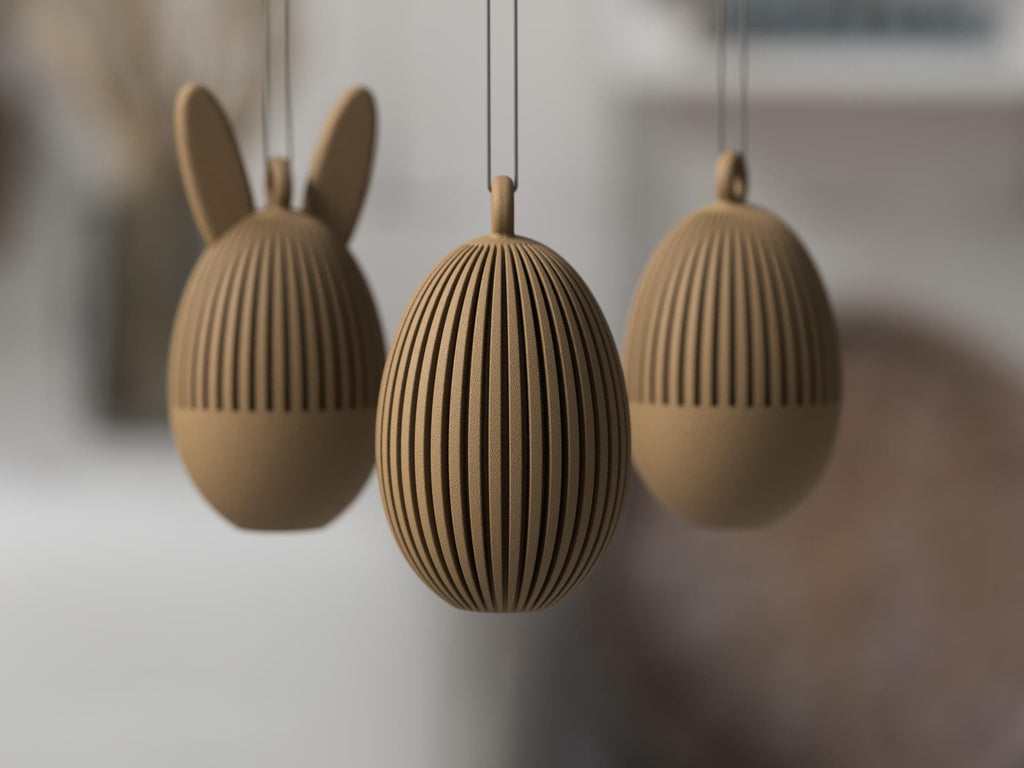 Easter Egg Ornament | Modern Minimal Spring Decor | with or without Bunny Ears