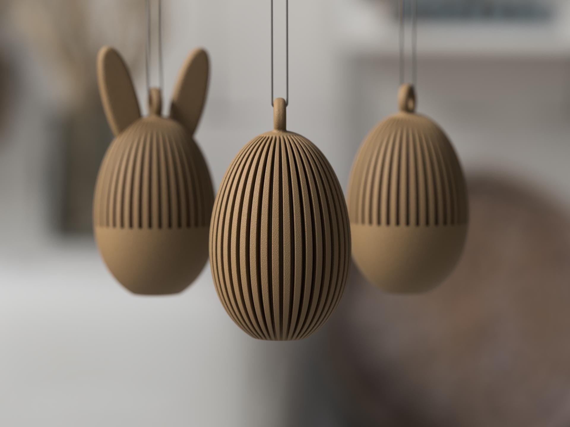 Easter Egg Ornament | Modern Minimal Spring Decor | with or without Bunny Ears