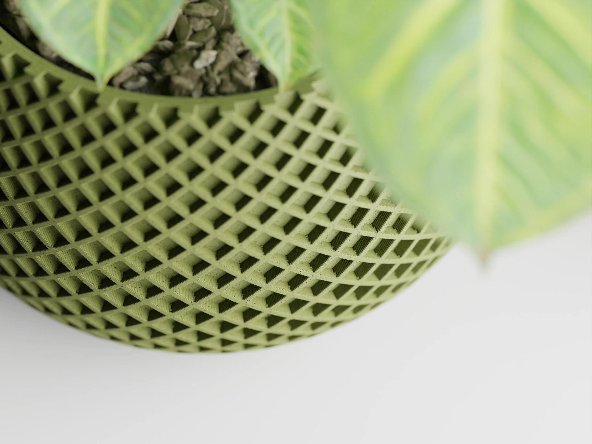 Modern Ribbed Plant Pot