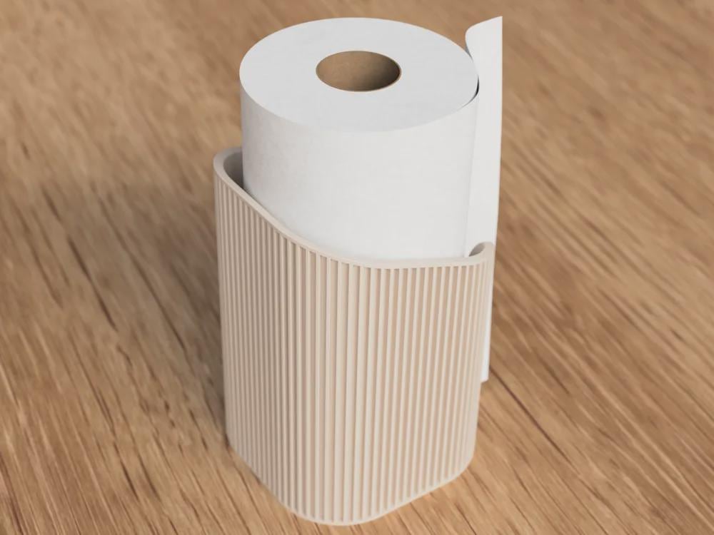 Japandi Ribbed Napkin Holder | Modern Minimalist Table Decor | 3D Printed Scandinavian Style
