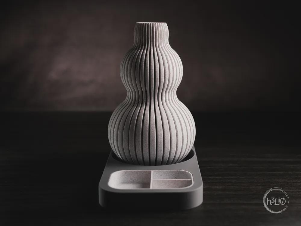 Nimbus Vase, 3D Printed Decor, Minimalist Home Accent, Japandi Style ,Statement Gift