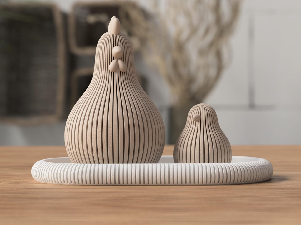 Decorative Tray - Minimalist Ribbed Oval Catchall - Scandinavian Home Decor