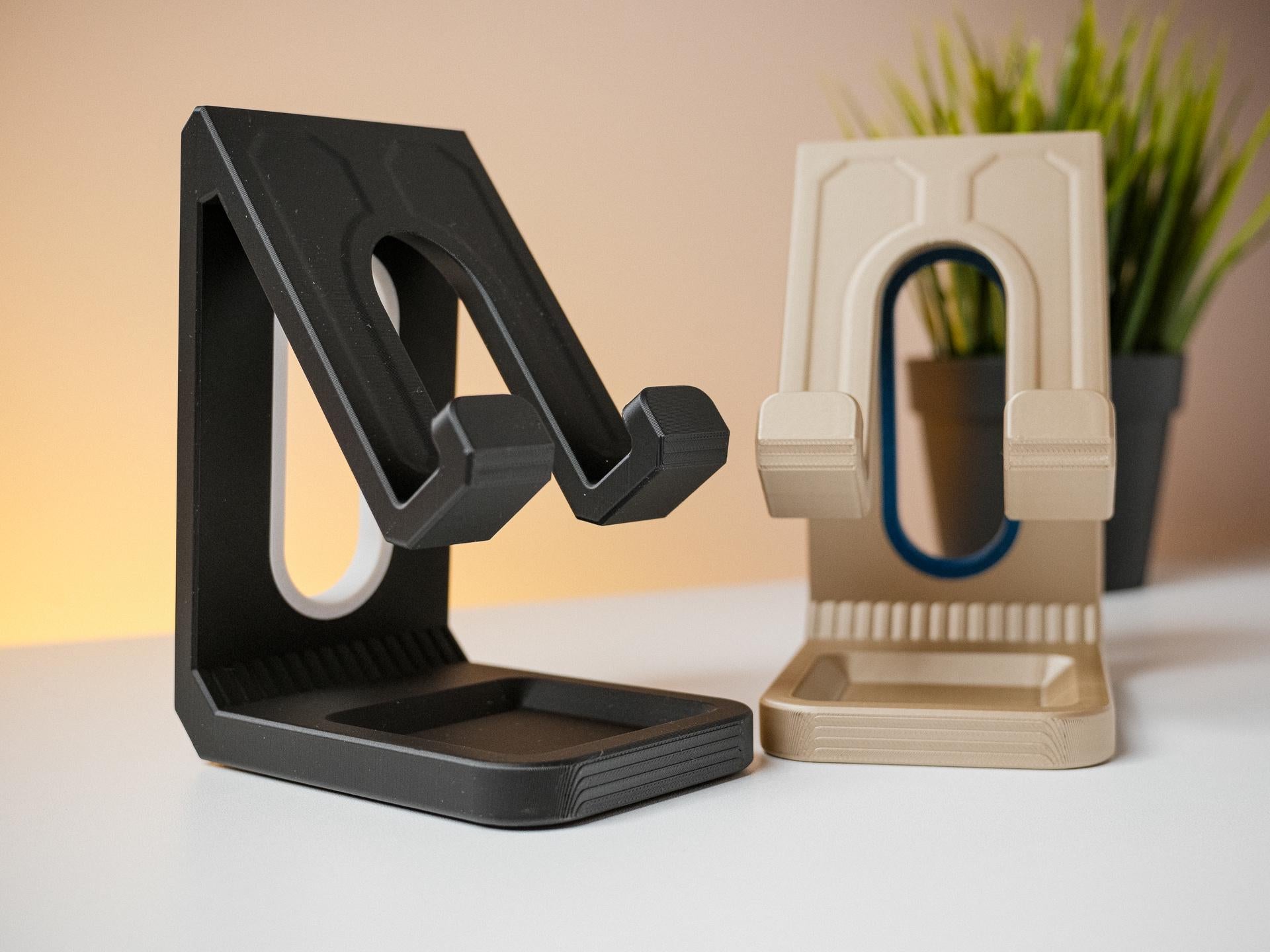 Modern Phone Stand with Storage –  Minimalist Smartphone Holder, Charging Dock, Office & Home Gift