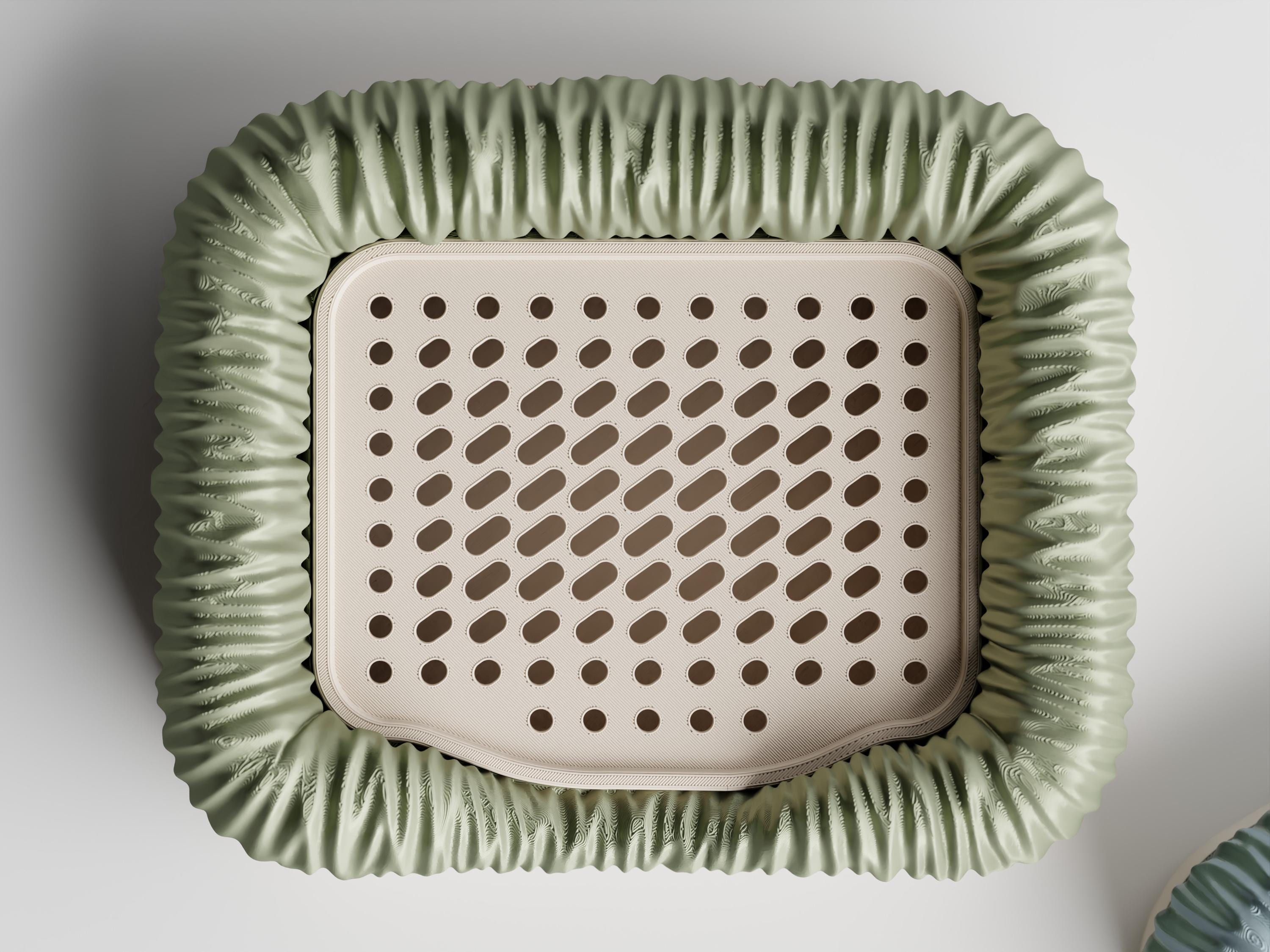 Modern Soap Dish, Sculpted Fold Soap Tray, Wavy Drainage Holder, Organic Style Bathroom Accessory