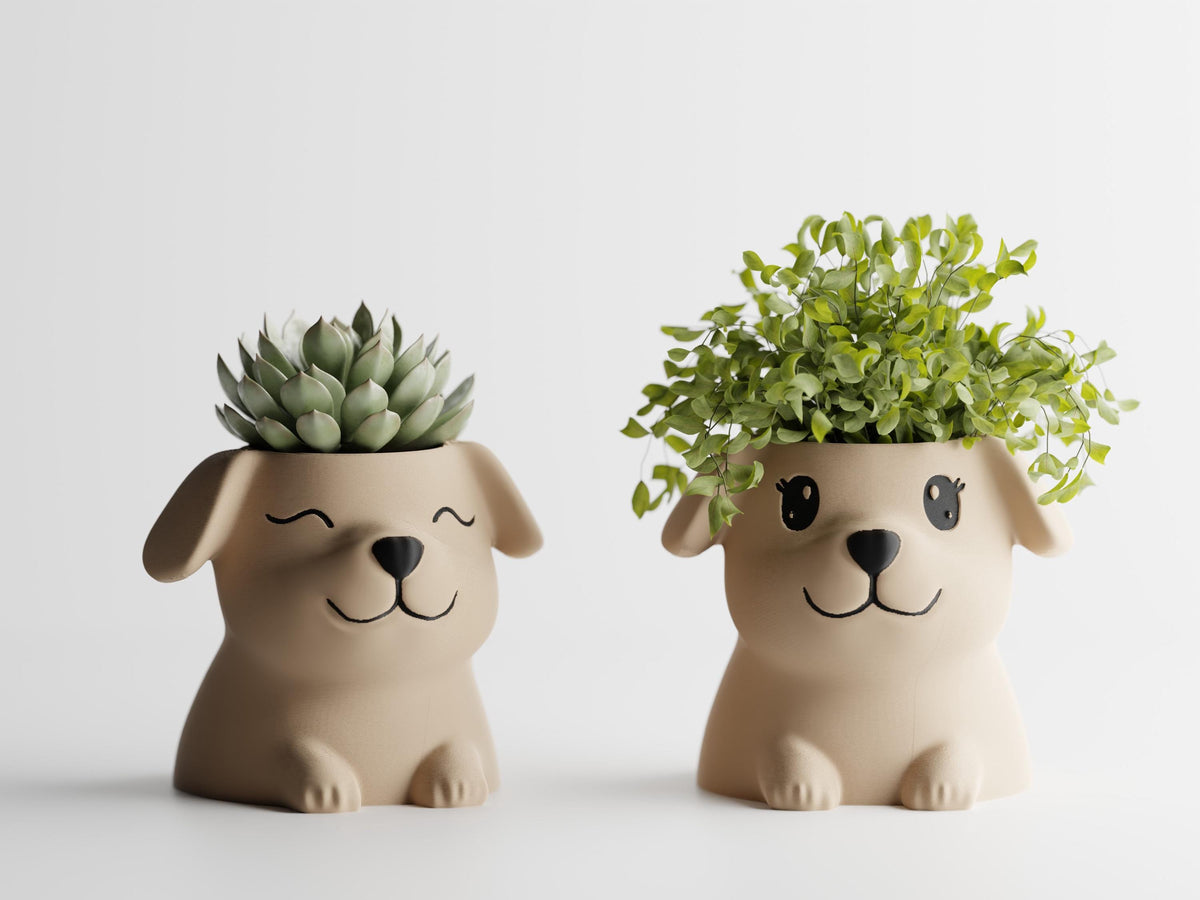 Puppy Planter – Succulent Pot, Gift for Dog Lovers, Desk Decor, Indoor Planter