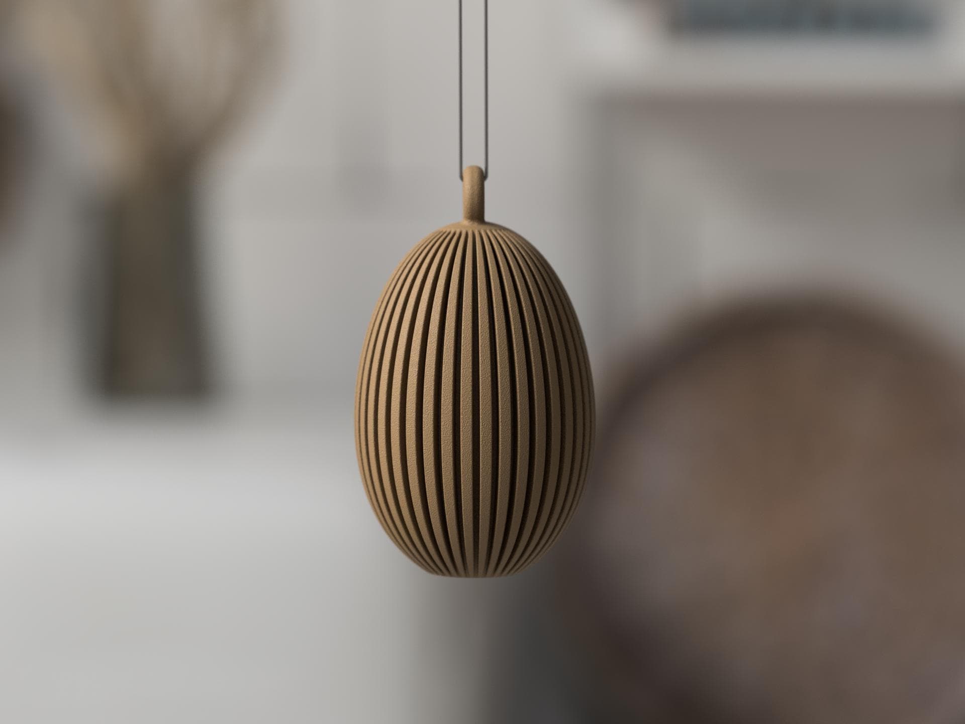 Easter Egg Ornament | Modern Minimal Spring Decor | with or without Bunny Ears