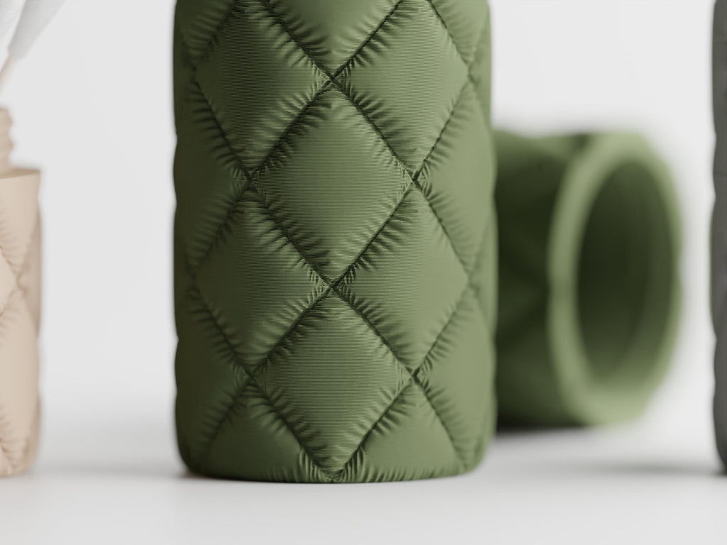 Quilted Toothbrush Travel Case, 3D Printed Toothbrush Holder, Cotton Swab Container, Minimalist Bathroom Organiser